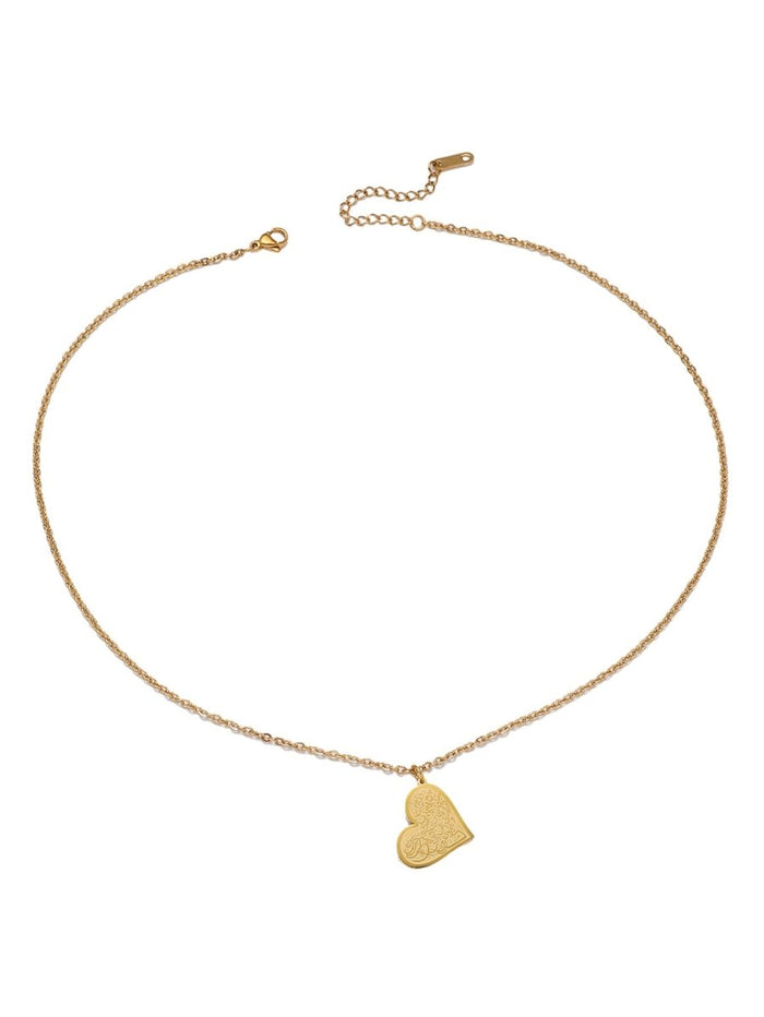 High-End Engraved Love Titanium Steel Necklace (MAC232)（WITH GIFT BOX）