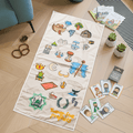 Interactive Kids Prayer Mat | Islamic Illustrated Prayer Mat For Muslim Kids (MR084)