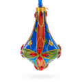 Kaleidoscope Bell Shape Finial Glass Christmas Ornament