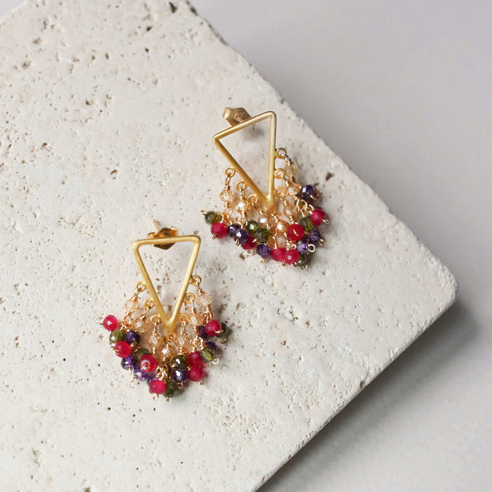 Labradorite Fringe Earrings
