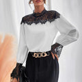 Lace Trim Blouse(MS387)