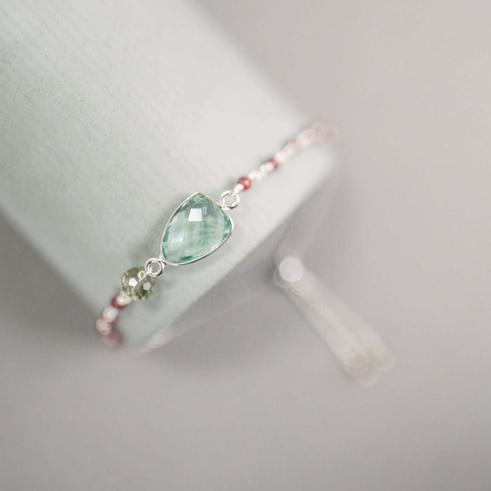 Green Amethyst / Rhodium / Silver