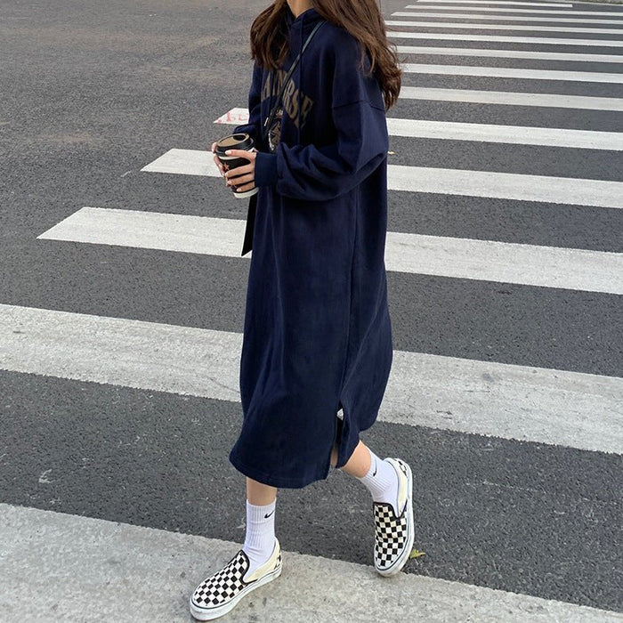 Loose Slim Long Hoodie Sweater (MS074)
