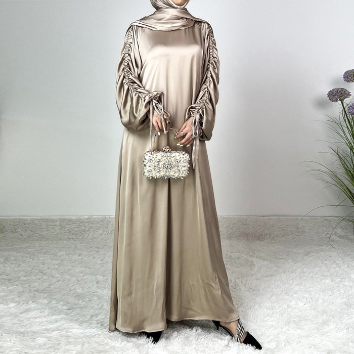 Loose Swing Adjustable Lantern Sleeve Abaya Dress (MA167)