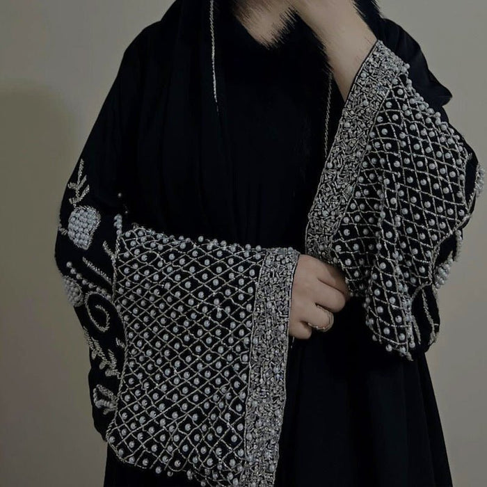 Luxury Embellished Open Abaya & Hijab Set (MOA276)