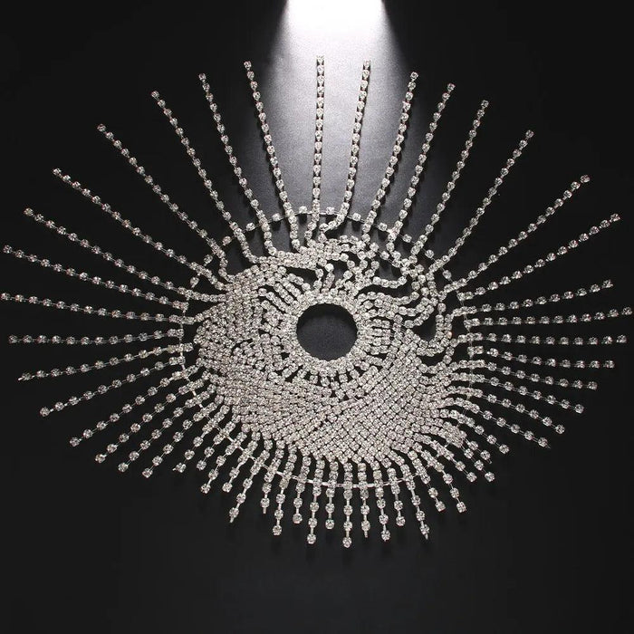 MAC051 Rhinestone Chain Tassel Headpiece