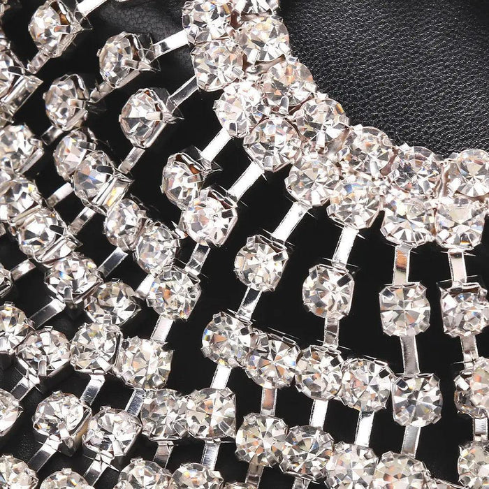 MAC051 Rhinestone Chain Tassel Headpiece