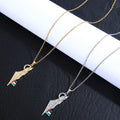 MAC110 Stainless Steel Palestine Keffiyeh Necklace