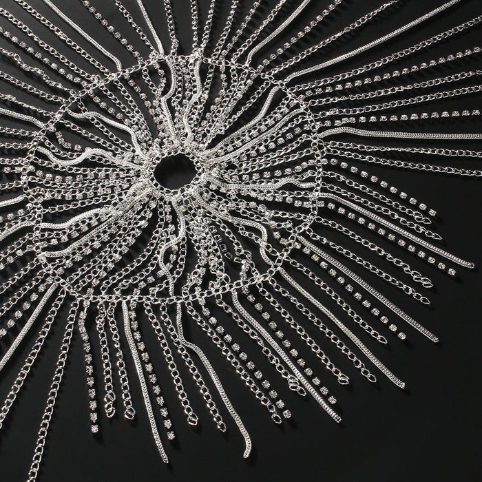MAC153 High-end Tassel Rhinestone Hair Chain