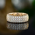 MAC164 Multi-Layered High-End Super Sparkling Full Diamond Ring