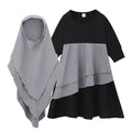 Matching Color Ruffle Abaya 2-Piece Set Kid Abaya(MKG011)