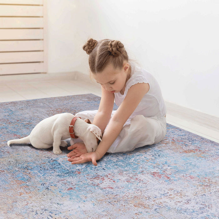 Maval - 8' X 10' Washable Area Rug - Yellow