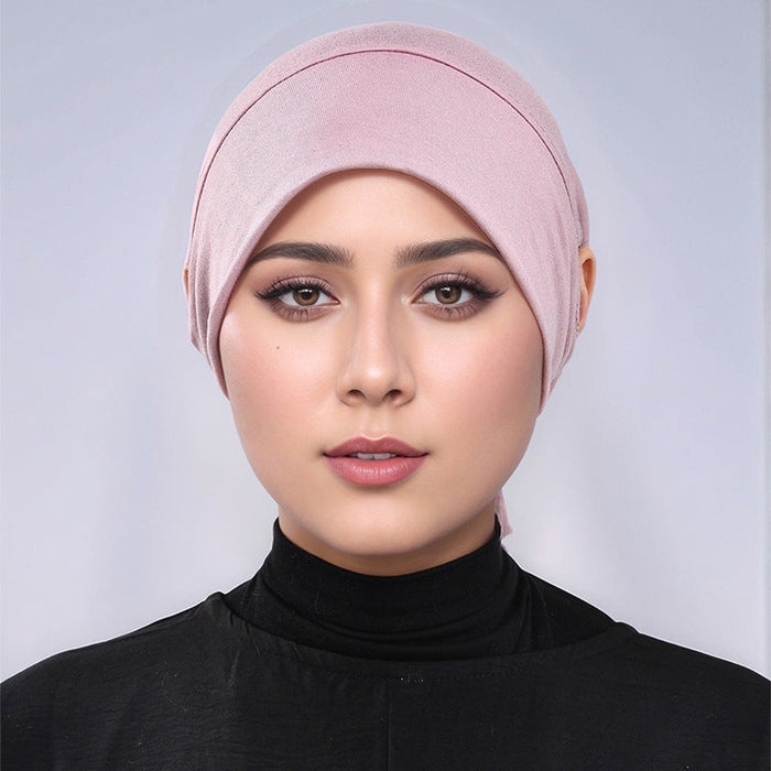 Mercerized Cotton Tie-Back Under Cap with Ear Openings(MH204)
