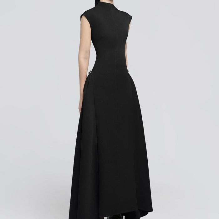 Minimalist Sleeveless Fitted Maxi Dress (MS382)