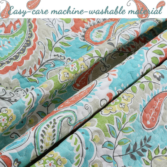 Mirage Paisley Reversible Quilt Bedding Set