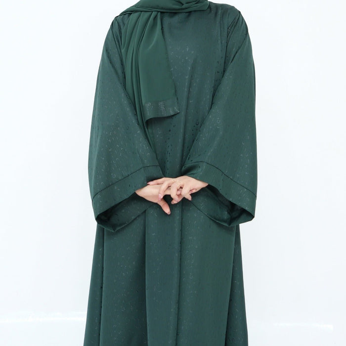 Modest  Elegant Solid Color Abaya Robe with Wide Sleeves & Detachable Belt(MA279)