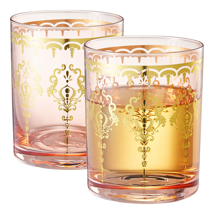 Moroccan Tumbler Glass | Pink | Set of 2