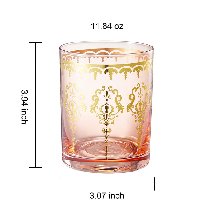 Moroccan Tumbler Glass | Pink | Set of 2