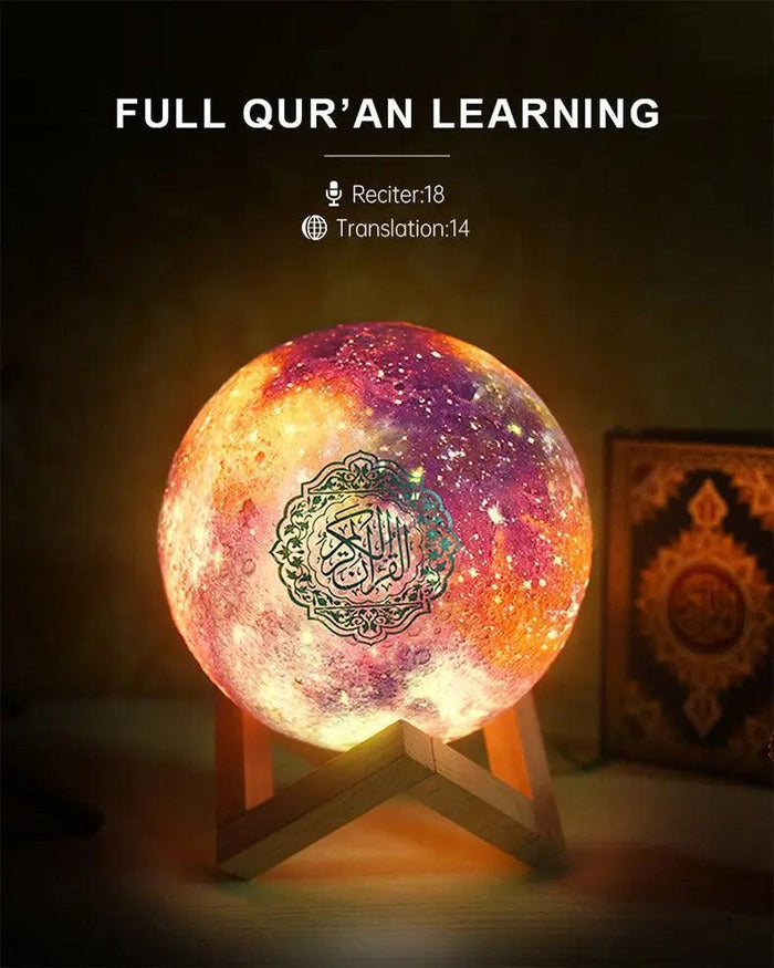 MR033 Color Moon Light Bluetooth Quran Speaker, QB512 Smart App Control Night Light