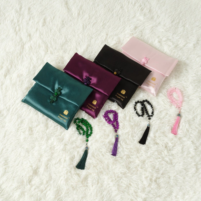 MR065 Eco-Friendly New Luxury Prayer Mat and Tasbeeh Set