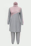 Muslim Women Swimming Suit With Headscarf & Pants, Long Sleeve Burkini Swim Suit (MB016)