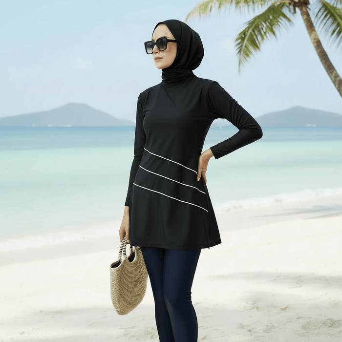 Muslim Women Swimsuit, 3 Pcs Burkini Modest Swimsuit (MB006)