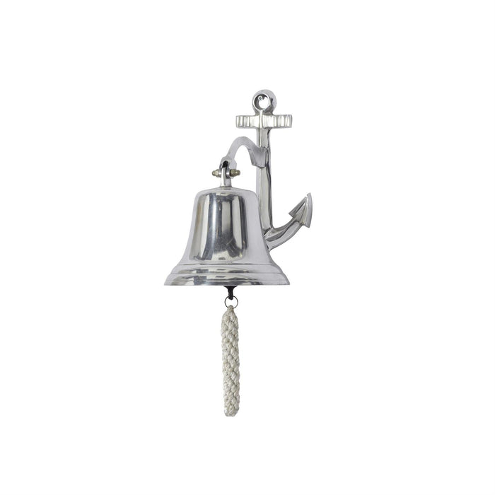 Nautical Silver Aluminum Anchor Wall Bell