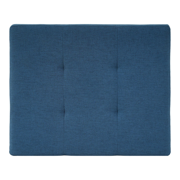 Navy Tufted Ottoman
