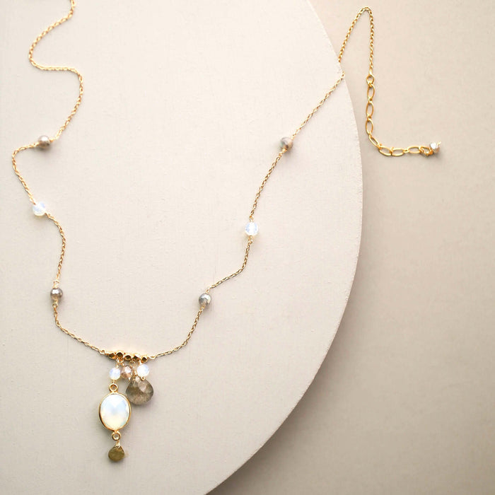 Opalite Bezel Necklace