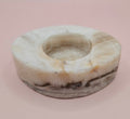 Oval Onyx Candle Holder – 3.7x2.6x1.2"
