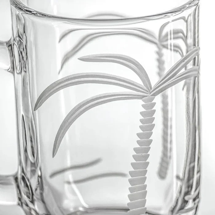 Palm Tree Etched Glassware