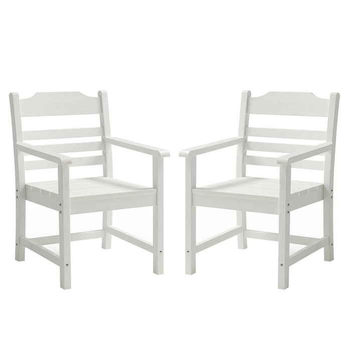 Patio Dining Chair with Armset Set of 2, Pure