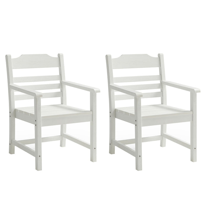 Patio Dining Chair with Armset Set of 2, Pure