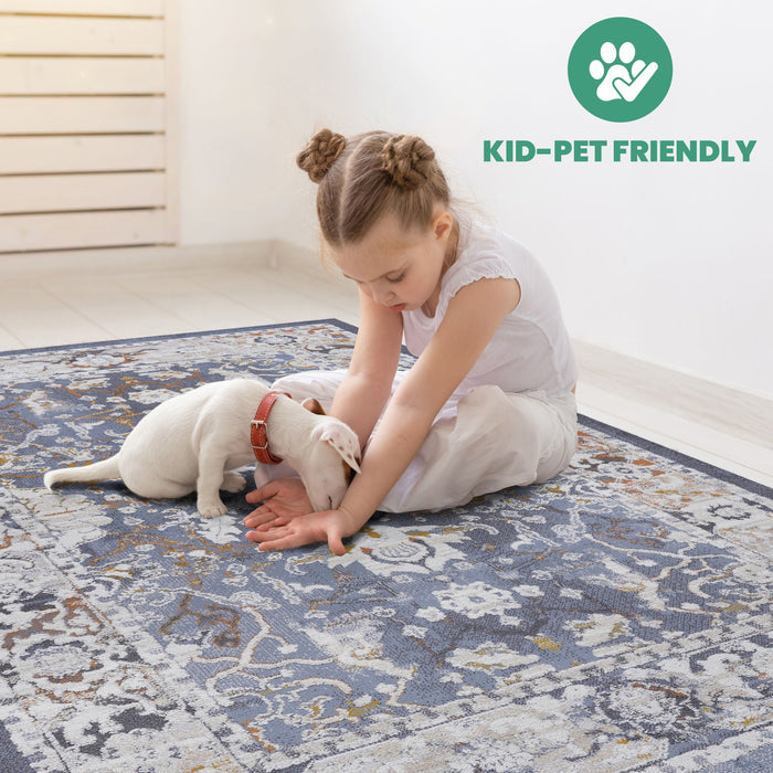 Payas - 6' X 9' Traditional Area Rug - Blue