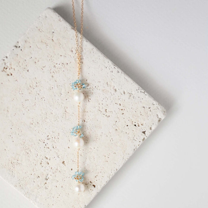 Pearl and Pink Tourmaline Necklace