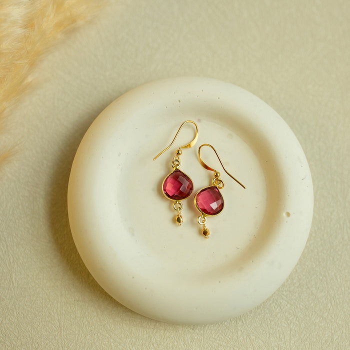 Pink Tourmaline Ballet Drop Earrings