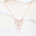Pink Tourmaline Mini Fringe Necklace