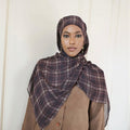Plaid & Houndstooth Hijab Scarf (MH213)