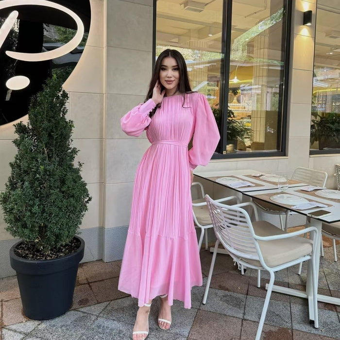 Pleated Tiered Maxi Dress(MS466)