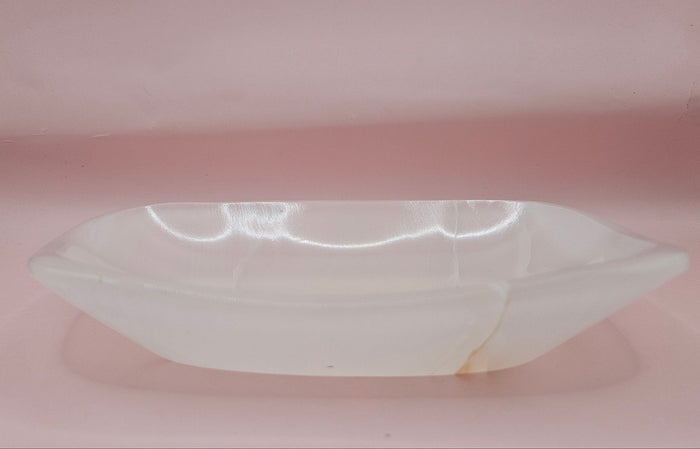 Polished White Onyx Dish – Stone Tray