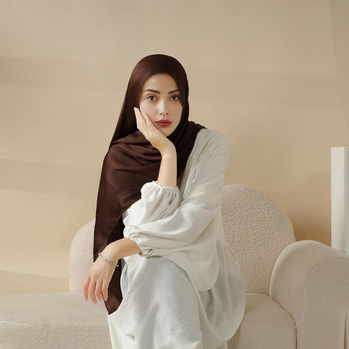 Premium Crinkled Satin Scarf (MH006)