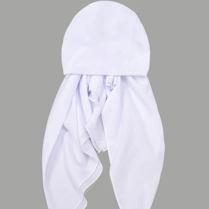 Premium Elastic Turban Caps Triangle Headwrap with Two-Tail Pullover Design (MH118)