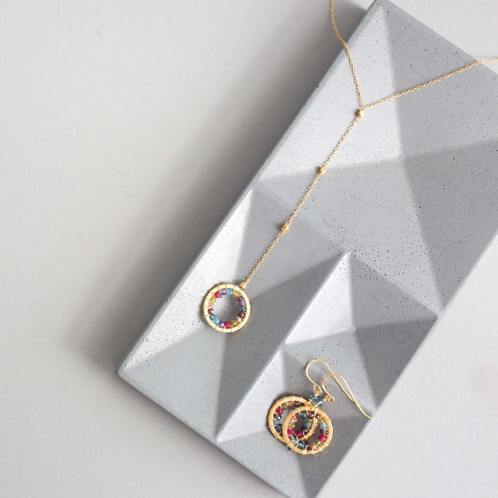 Rainbow Halo Mini Earrings