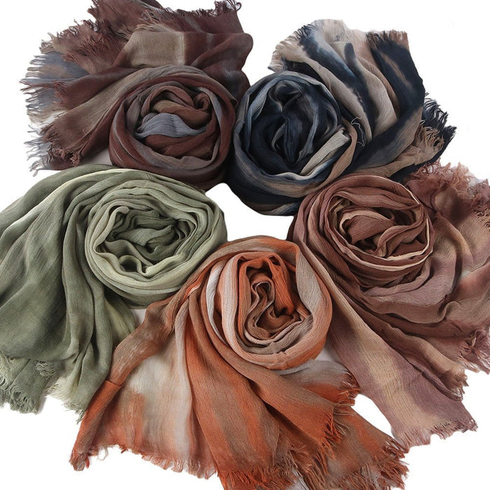 Rayon Gradient Tie-Dye Scarf  | Rayon Gradient Hijab (MH216)