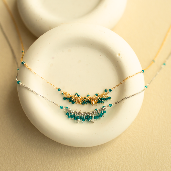 London Blue Quartz / 14k Gold Plated Silver (Vermeil)