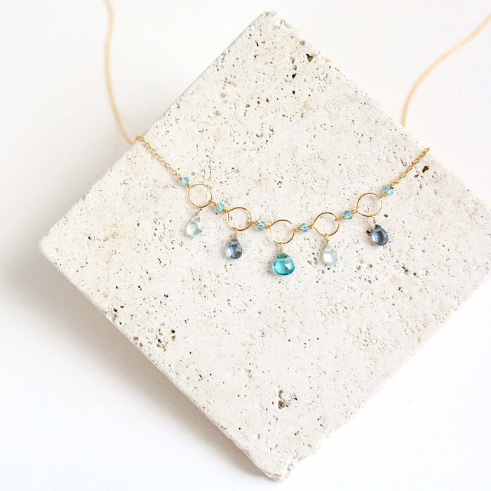 Rose Quartz Gemstone Mini Sparkler Necklace