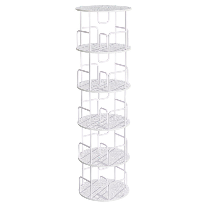 Rotating Bookshelf Tower 5 Tier Spinning 360 Degree Revolving Storage Shelf