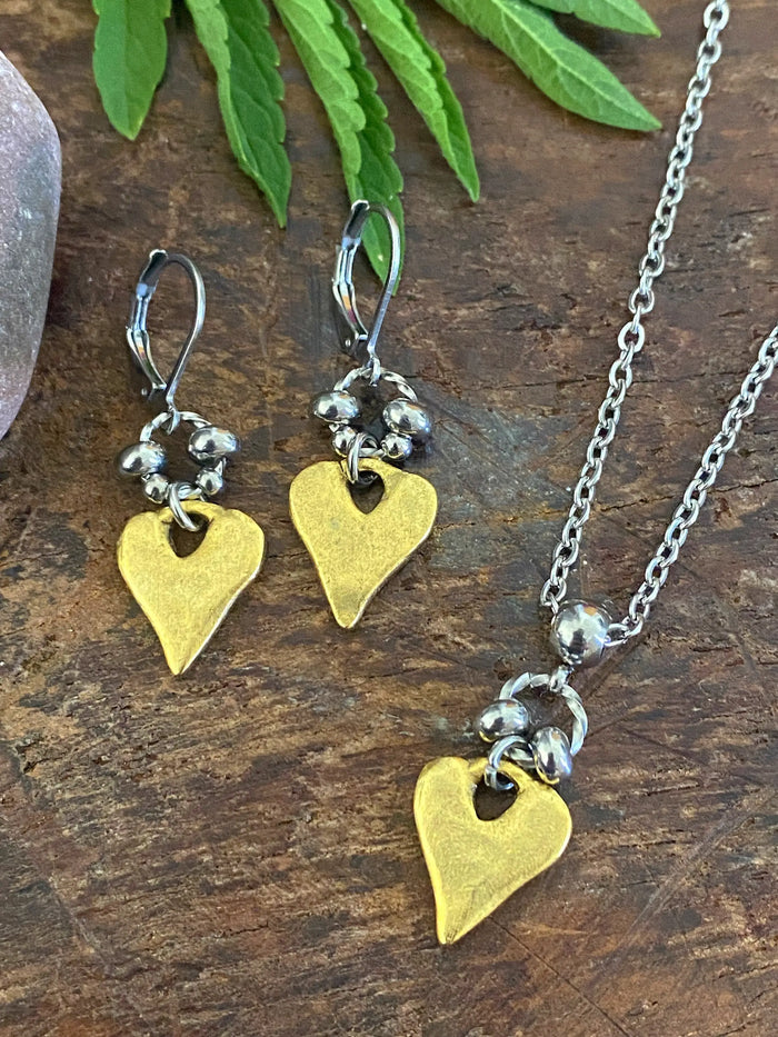 RUSTIC HEART EARRINGS