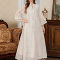 Sequin Embroidered Mesh Abaya (MA415)