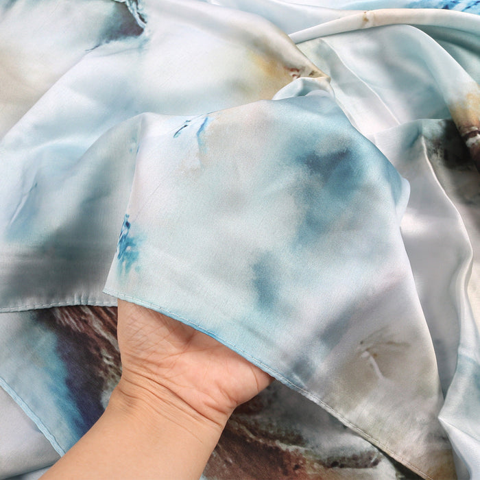Silk Marble Print Hijab Scarf(MH209)